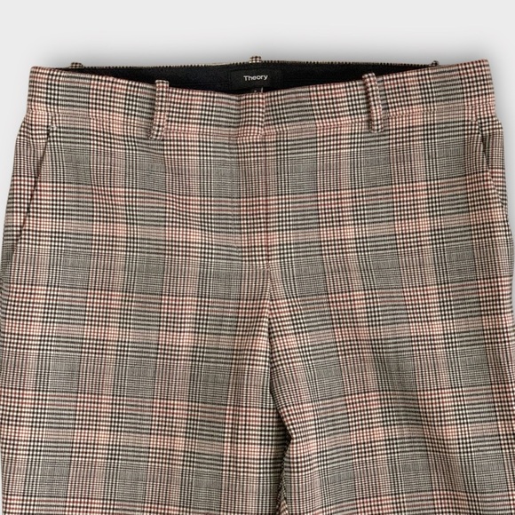 Theory Treeca 2_Deco Portland Plaid Crop Trouser Pants - Picture 6 of 9
